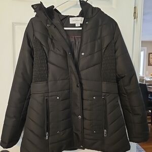 Liz Claiborne Women's Black Puffer Coat